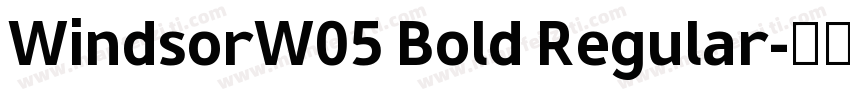 WindsorW05 Bold Regular字体转换
